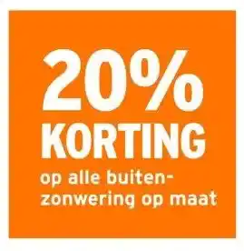 GAMMA 20% KORTING op alle buiten- zonwering op maat aanbieding