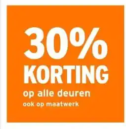 GAMMA 30% KORTING op alle deuren ook op maatwerk aanbieding