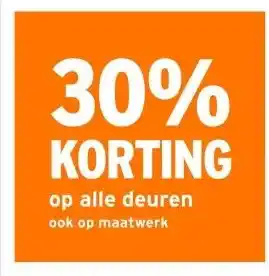 GAMMA 30% KORTING op alle deuren ook op maatwerk aanbieding