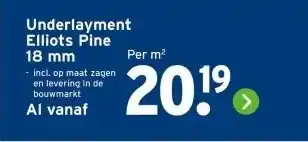 GAMMA Underlayment Elliots Pine aanbieding