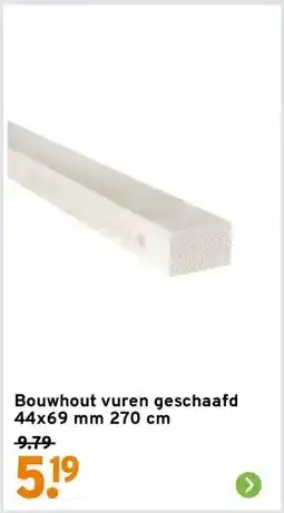 GAMMA Bouwhout vuren geschaafd 44x69 mm 270 cm aanbieding