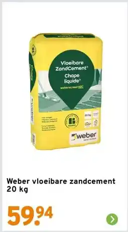 GAMMA Weber vloeibare zandcement 20 kg aanbieding