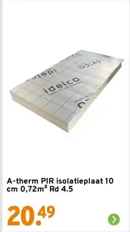 GAMMA A-therm PIR isolatieplaat 10 cm 0,72m² Rd 4.5 aanbieding