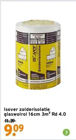 GAMMA Isover zolderisolatie glaswolrol 16cm 3m² Rd 4.0 aanbieding
