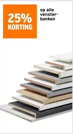 GAMMA 25% KORTING op alle venster- banken aanbieding
