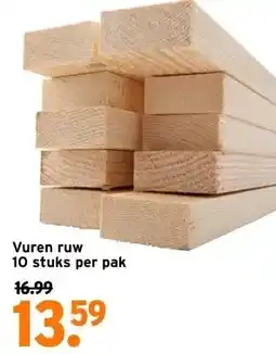 GAMMA Vuren ruw 10 stuks per pak aanbieding