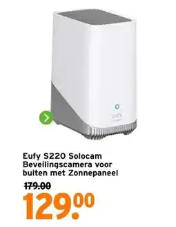 GAMMA Eufy S220 Solocam Beveilingscamera voor buiten met Zonnepaneel aanbieding