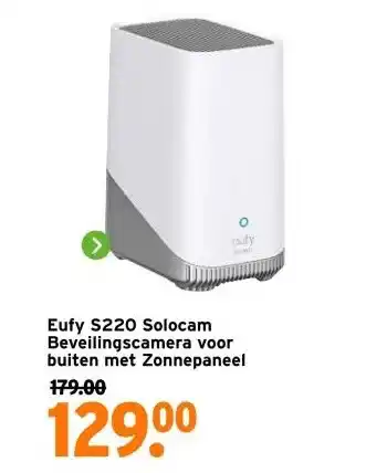 GAMMA Eufy S220 Solocam Beveilingscamera voor buiten met Zonnepaneel aanbieding
