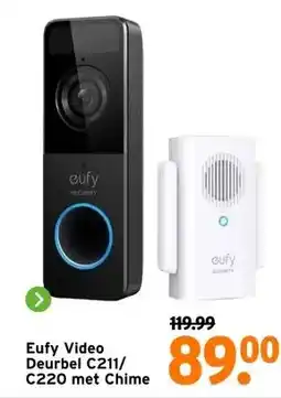 GAMMA Eufy Video Deurbel C211/ C220 met Chime aanbieding