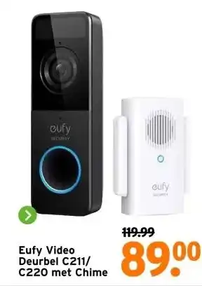 GAMMA Eufy Video Deurbel C211/ C220 met Chime aanbieding