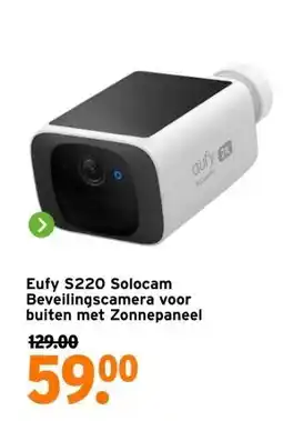 GAMMA Eufy S220 Solocam Beveilingscamera voor buiten met Zonnepaneel aanbieding