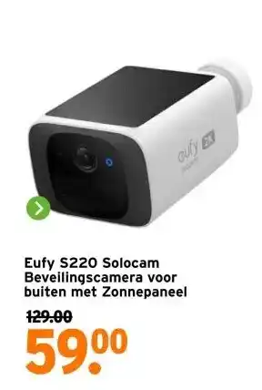 GAMMA Eufy S220 Solocam Beveilingscamera voor buiten met Zonnepaneel aanbieding