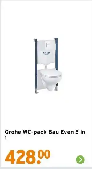 GAMMA Grohe WC-pack Bau Even 5 in 1 aanbieding