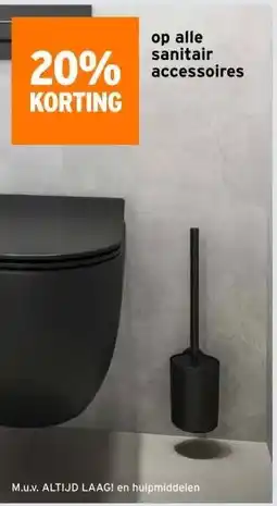 GAMMA 20% KORTING op alle sanitair accessoires aanbieding