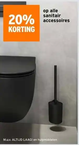 GAMMA 20% KORTING op alle sanitair accessoires aanbieding