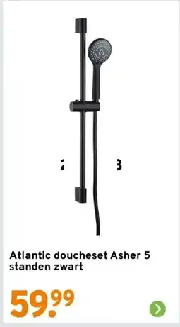 GAMMA Atlantic doucheset Asher 5 standen zwart aanbieding
