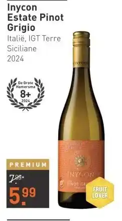 Gall & Gall Inycon Estate Pinot Grigio 75CL Wijn aanbieding