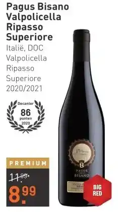 Gall & Gall Pagus Bisano Valpolicella Ripasso Superiore 75CL Wijn aanbieding