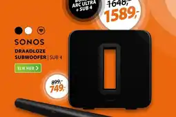 Expert Sonos SUB 4 Zwart aanbieding