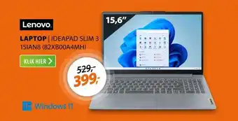 Expert Lenovo IdeaPad Slim 3 15IAN8 (82XB00A4MH) aanbieding