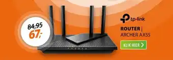 Expert TP-Link Archer AX55 AX3000 Dual-Band Gigabit WiFi 6 Router aanbieding