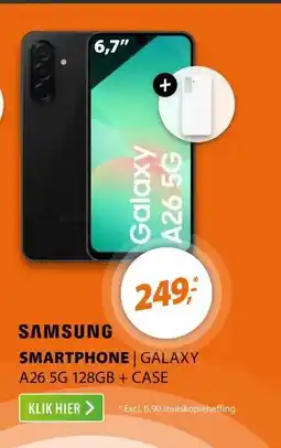 Expert Samsung Galaxy A26 5G 128GB + Clear Case Zwart aanbieding