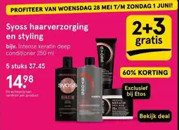 Etos Syoss haarverzorging en styling aanbieding