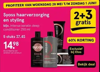 Etos Syoss haarverzorging en styling aanbieding