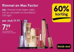 Etos Rimmel en Max Factor aanbieding