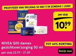 Etos NIVEA Q10 dames gezichtsverzorging 50 ml aanbieding