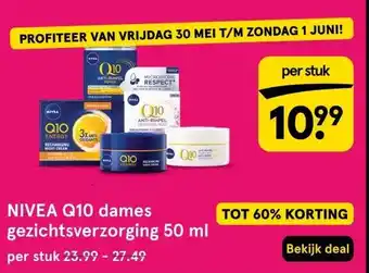 Etos NIVEA Q10 dames gezichtsverzorging 50 ml aanbieding