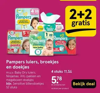 Etos Pampers luiers, broekjes en doekjes aanbieding