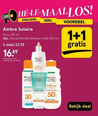 Etos Ambre Solaire aanbieding