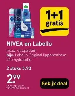 Etos NIVEA en Labello aanbieding