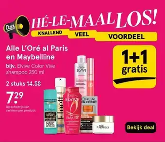 Etos Alle L'Oré al Paris en Maybelline aanbieding
