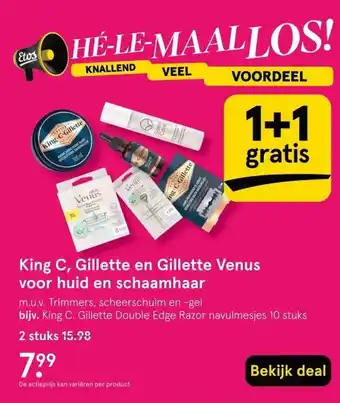 Etos King C, Gillette en Gillette Venus voor huid en schaamhaar aanbieding