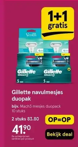Etos Gillette navulmesjes duopak aanbieding
