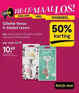 Etos Gillette Venus 5-bladed razors aanbieding