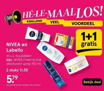 Etos NIVEA en Labello aanbieding