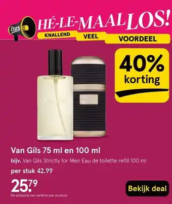 Etos Van Gils 75 ml en 100 ml aanbieding