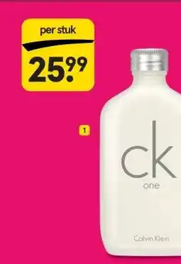 Etos Calvin Klein One Eau de toilette 100 ml aanbieding