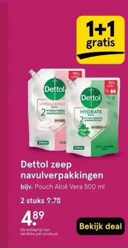 Etos Dettol zeep navulverpakkingen aanbieding