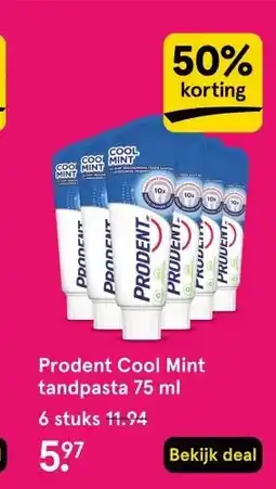 Etos Prodent Cool Mint tandpasta 75 ml aanbieding