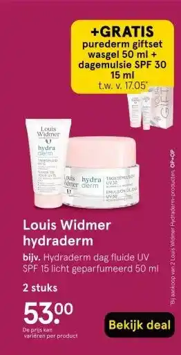 Etos Louis Widmer hydraderm aanbieding