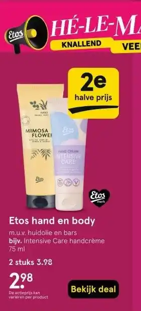 Etos Etos hand en body aanbieding