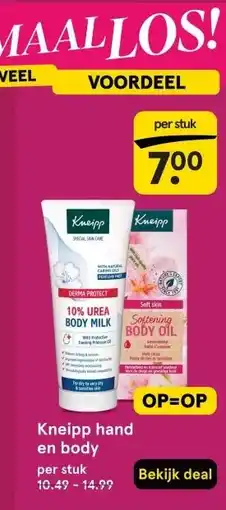 Etos Kneipp hand en body aanbieding