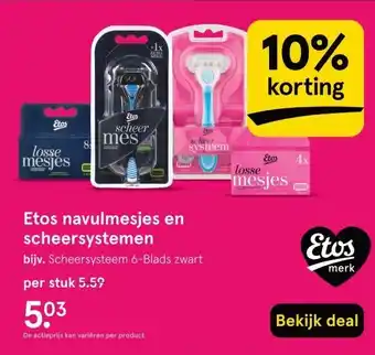 Etos Etos navulmesjes en scheersystemen aanbieding