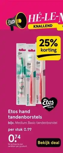 Etos Etos hand tandenborstels aanbieding