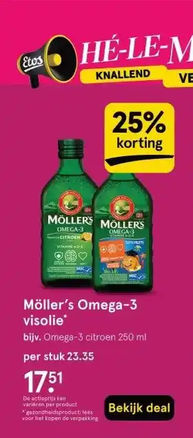 Etos Möller's Omega-3 visolie aanbieding