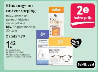 Etos Etos oog- en oorverzorging aanbieding